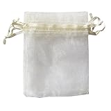 ATCG 100pcs 2.7x3.5 Inches Mini Drawstring Sheer Organza Bags, Wedding Party Favor Gift Pouch,...