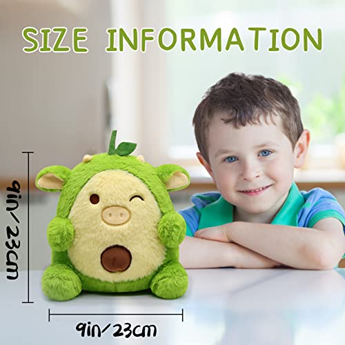 Lsydcarm Avocado Cow Plush Toy Cow Stuffed Animals, Cute Cow Plushie Green Cow Plush Pillows, Soft Kawaii Plush Cow Stuffed Cow Plush Doll For Kids Girls Boys Birthday… #TOP1