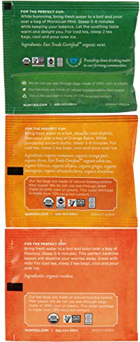 Numi 36 Count, 9 Flavor, Organic Tea Bag Sampler With By The Cup Honey Sticks #TOP3