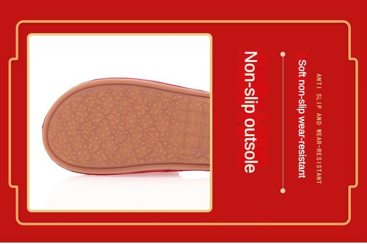 Loizziuy Bow Knot Slippers for Women: New Summer Stylish Red Silk Design for Weddings Anti-slip and Ideal for Home Use2