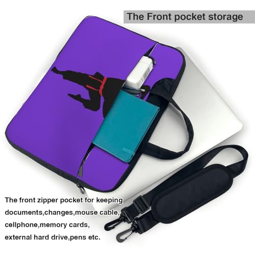 Bolsa para laptop con correa acolchada maletín resistente de gran capacidad 4