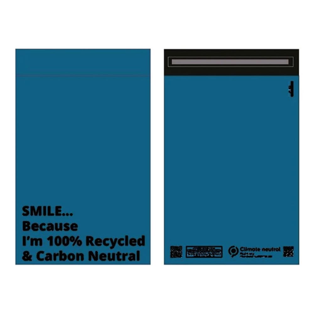 100x Mailer Bags Mailing Envelope Made from 100% Recycled Material Colourful Parcel Shipping Smart Mailer(17 x 22 Inch,Blue)