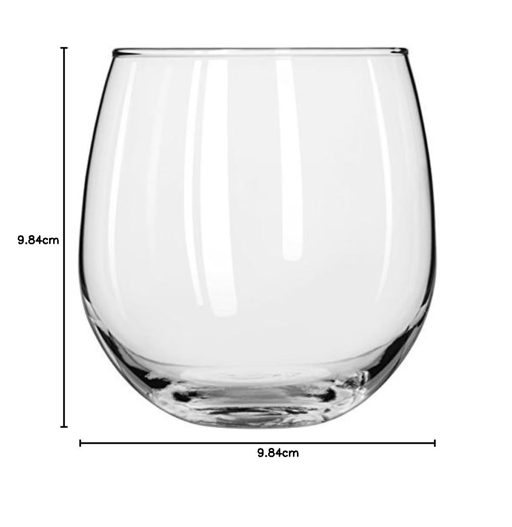 Libbey 222 Rotwein, ohne Stiel, 40 ml, 9,8 cm Höhe, 9,8 cm Breite, 9,8 cm Länge, groß, transparent (12 Stück)