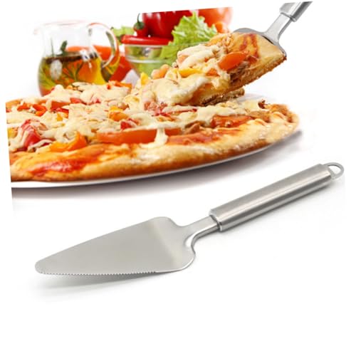 SOLUSTRE Cut Serve Pizza Slices Pie Server Steel Cake Scraper Stainless Steel Dishwasher Safe for Cake Quiche