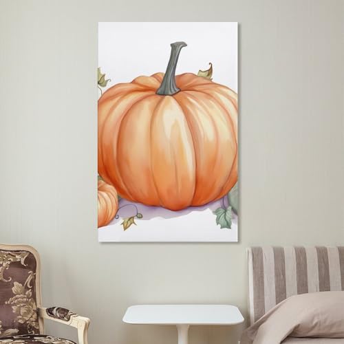 Impression sur toile citrouilles d'automne décoration murale maison