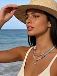 Colliers superposés pour les femmes, 14K Pendentif de coeur plaqué or & Choc à perles en acrylique coloré, Bijoux tendance mignon, Design de fermoir unique anti-angle, Collier Boho de plage d'été pour les femmes, ONE SIZE