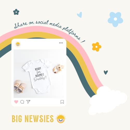 Pregnancy Announcement Gift to Husband | Ready for Round Two Daddy | White, 0-3 Months2