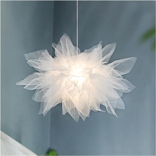 Lustre personnalité moderne en tissu ajouré porte-lampe E27