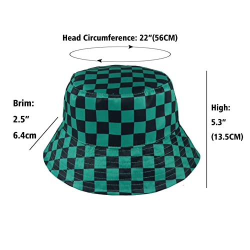 Youth Kids Kimetsu no Yaiba Print Double-Side-Wear Reversible Bucket Hat Sun Hat Summer Play Hat4