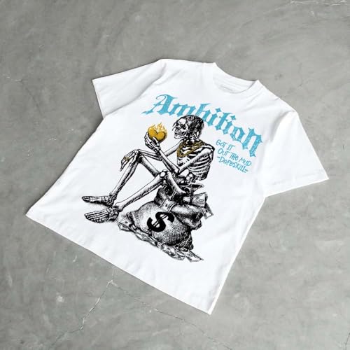 Image of DopeSkill Graphic Tee Streetwear Hip Hop Hypebeast Street Style Unisex T-Shirt Sneaker Colour Matching Shirts Horror Skeleton