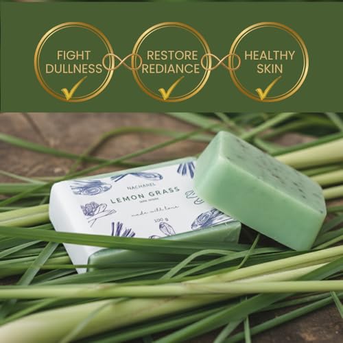 Image of Lemon Grass Soap | Pure & Gentle Bathing Bar for Glowing Skin | Anti-bacterial Soaps for Men & Women | Natural Cleansing Bar For Moisturising | Soap for All Skin Types | Pack Of 1