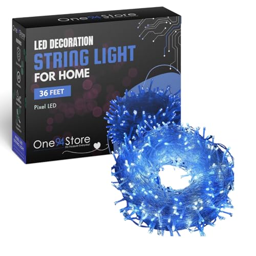 One94Store 36 Ft LED Pixel String Light | 360° Blue LED Bulbs with Flexible Copper Wire for Diwali, Christmas, Party & Home Decoration | Fairy Serial Decorative Light | Pack of 1