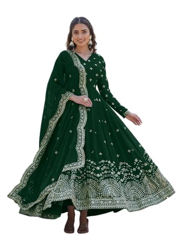Image of Fashion Basket Faux Georgette Sequins Anarkali Dress for Women