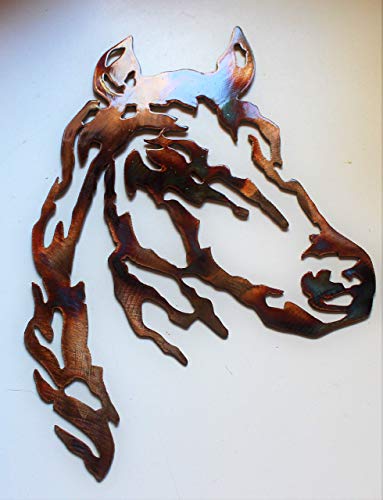 Horse Head Metal Wall Art Western Decor 12
