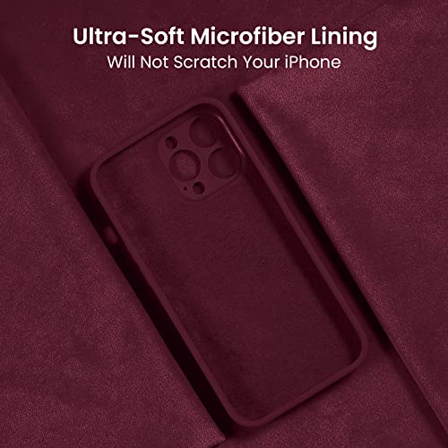 Image of FireNova Designed for iPhone 14 Pro Case, Silicone Upgraded [Camera Protection] Phone Case, Soft Anti-Scratch Microfiber Lining Inside, 6.1 inch, Plum