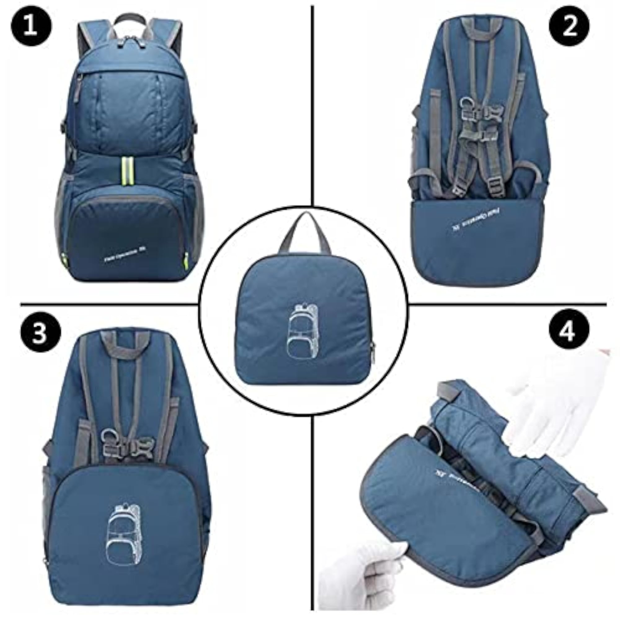 Unisex 35L Lightweight Packable Travel Backpack