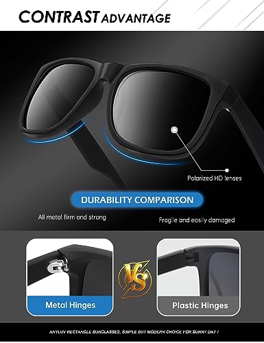 Image of ANYLUV Womens Sunglasses Polarized Sunglasses for Women, Trendy Woman Polarized Ultraviolet Protection Travel