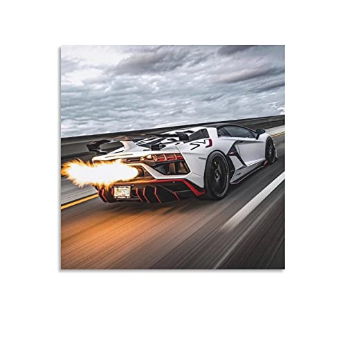 Toile Lamborghini SVJ pour une décoration murale moderne de chambre ado