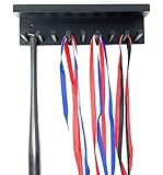 Baseball Bat Rack Display Holder 8 Mini Collectible Bats with Shelf Black