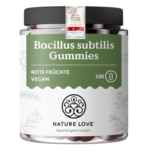 NATURE LOVE Bacillus Subtilis Gummies - 100 Stück - 3Mrd. KbE 96,5% Frucht