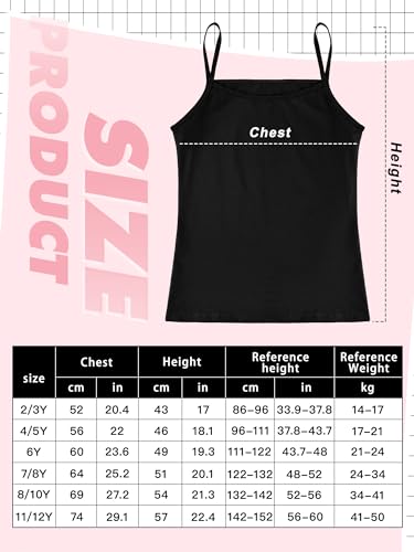 Geyoga 6 Pieces Girls Tank Top Sleeveless Racer Back Top Camisole Cami Undershirts thumb #2