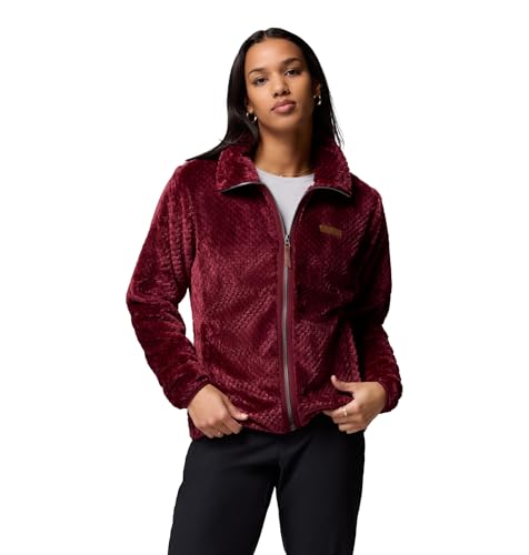 Columbia Womens Fire Side II Sherpa Full Zip Fleece Jacket, Rich Wine, Medium