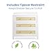 Simmons Kids Theo 3 Drawer Dresser with Changing Top and Interlocking Drawers, Bianca White/Textured Almond