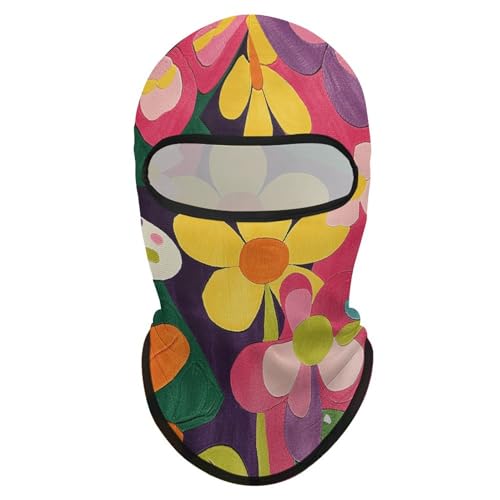 Balaclava para hombre y mujer, máscara completa para esquiar, con diseño de mariposas y flores, cubre cara para ciclismo miniatura 7