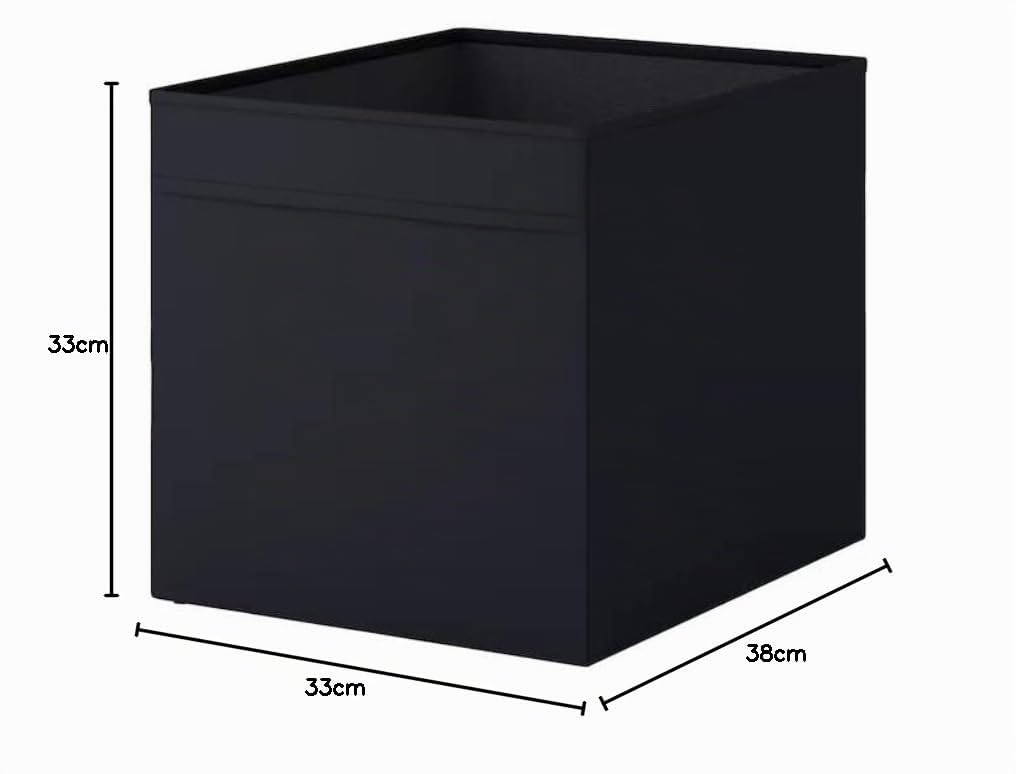 IKEA 9231221490290 Dröna Box Fach, Stoff, schwarz, 33 x 33 x 38 cm Küche, Haushalt & Wohnen