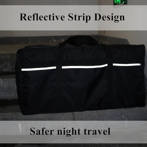 Extra Large Duffle Bag Lightweight, 96L Water Resistant Travel Duffel Bag Foldable for Men Women Camping (BLACK 96L)3