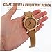 Imagen de VALICLUD Reloj de Pulsera de Madera de Bambú Unisex Cuarzo Esfera de Madera Natural Correa Estilo Minimalista para Uso Diario y Ocasiones Casuales