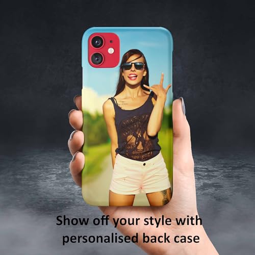 Image of Custom Design Back Cover for Samsung Galaxy A34, Upload Your Photo, Logo or Artwork & Type Name, Quote, Punches, Polycarbonate Hard Case for Boys and Girls