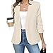 Business Blazers Women Casual Fall Open Front Long Sleeve Work Office Suit Dressy Lightweight Jackets Outfits Linen Spring Holiday Resort Wear 2025 Corporate Classy Labor Professional Clothes White