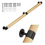 Pasamanos de escalera de madera de 6 pies, niños y