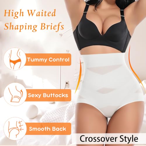 Image of Werena Tummy Control Shapewear Panties for Women High Waisted Body Shaper Slimming Shapewear Underwear Girdle Panty