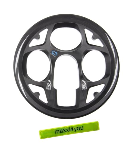 maxxi4you Shimano Kettenschutzring für FC-M311 Kunststoff Schwarz 48 Zähne inkl Reflexband