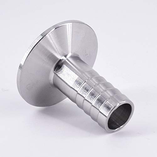 19mm 3/4" Hose Barb x 1.5" Tri Clamp SUS 304 Stainless Steel Tri-Clover Hosetail Coupler Fitting Home Brew