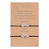 Friendship Bracelets Best Friend Bracelets for 2 Bff Matching Wish Bracelets for Sister Mother Daughter