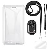 ESCAMOT [4 in 1] ケース Dexcom G7 との互換性あり、ストラップ、リストバンド、リング付き、耐衝撃保護カバー旅行用セット (ブラックセット)