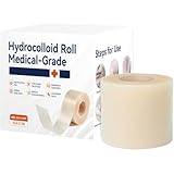 Caslynor Hydrocolloid Roll 5cm x 5M, Pimple Patch Brufoli Ritagliabile, Traspirante e Impermeabili Cerotti Idrocolloidali, Nastro Idrocolloidale