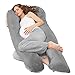 Cuscino per Gravidanza,Nuliie Cuscino per Gravidanza a Forma di U per Dormire,Supporto per Cuscino per Maternità da 55 pollici per SFianchi,Gambe per Donne Incinte,con Fodera in Lavabile