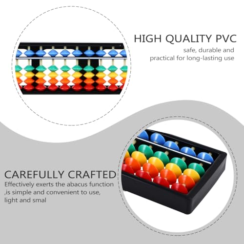 Alipis Arithmetisches Abakus-Mathe-Zählspielzeug 17-Stellige Stäbe Mit Bunten Perlen Chinesisches Abakus-Mathematik-Lernhilfe-Werkzeug