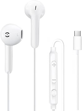 سماعات MAS CARNEY USB C سلكية لهاتف iPhone 17 16 15 Pro Max سماعات أذن USB C سماعات أذن سلكية من النوع C لهاتف Apple iPhone 17 Pro Max 17Pro Air 16e 16 Plus 16Pro 15 Pro Max 15Plus 15Pro سماعات أذن