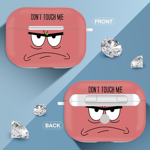 Image of for Airpods Pro 2nd Generation Case,Don't Touch Me Cool Cover with Lanyard Big Eyes Cute Cartoon for Airpods Pro 2nd Generation Case,Soft Shockproof Cover for Women Men-Watermelon Red