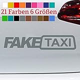 generisch Fake Taxi Aufkleber JDM OEM Tuning Sticker Decal Cabs Mietauto Mietwagen Drift in 6 Größen und 21 Farben
