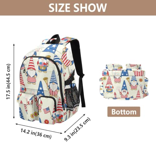 Mochila escolar de gnomos resistente con correas acolchadas 3