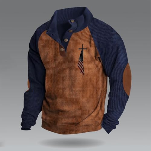 ZYXTIM I Can't But I Know A Guy Sweatshirts Mens Quarter Zip Waffle Ribbed Long Sleeve Gym Athletic Hoodies Patriotic Shirts2