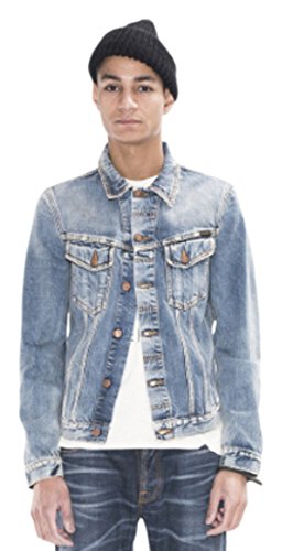 Nudie Jeans Men's Billy Denim Jacket, Shimmering Indigo, Medium