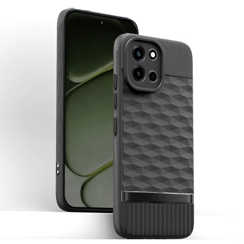 Image of Pikkme Back Cover for OnePlus Nord 6 5g Camera Protection 3D Hexa Cube Design Silicone Protective Bumper Case (Black)