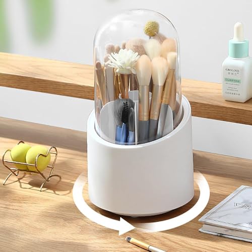 Image of FABSKIN Makeup Organizer Stand | 360 Rotating Makeup Brush Holder | Make Up Organiser | Cosmetic Organizer Shelf